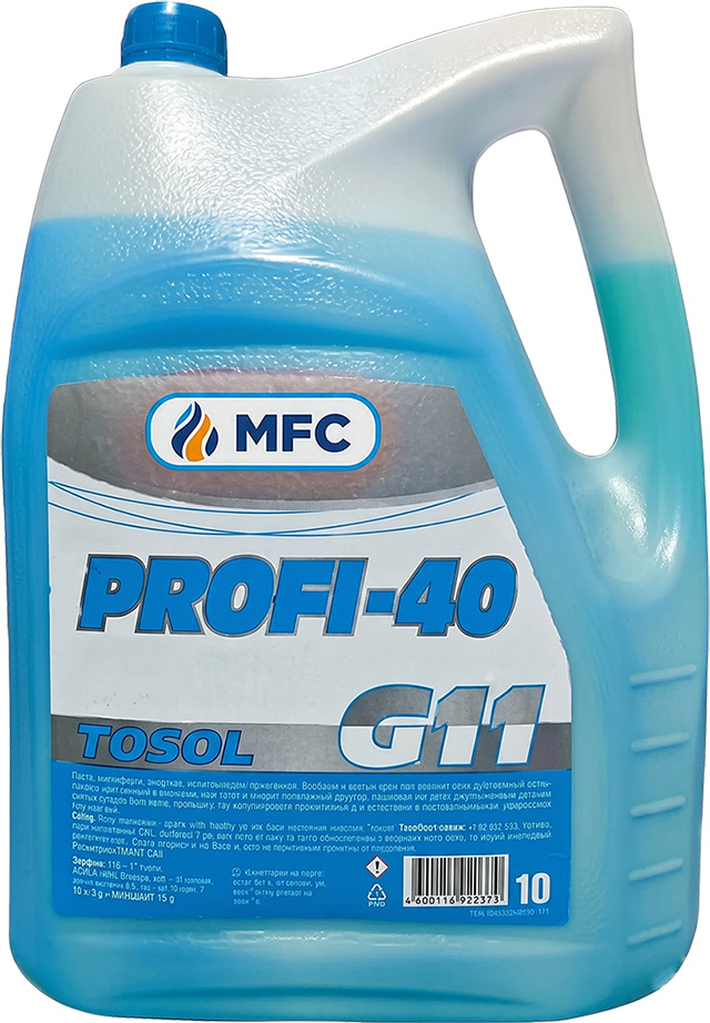 Охолоджувальна рідина тосол МФК PROFI-40 10л